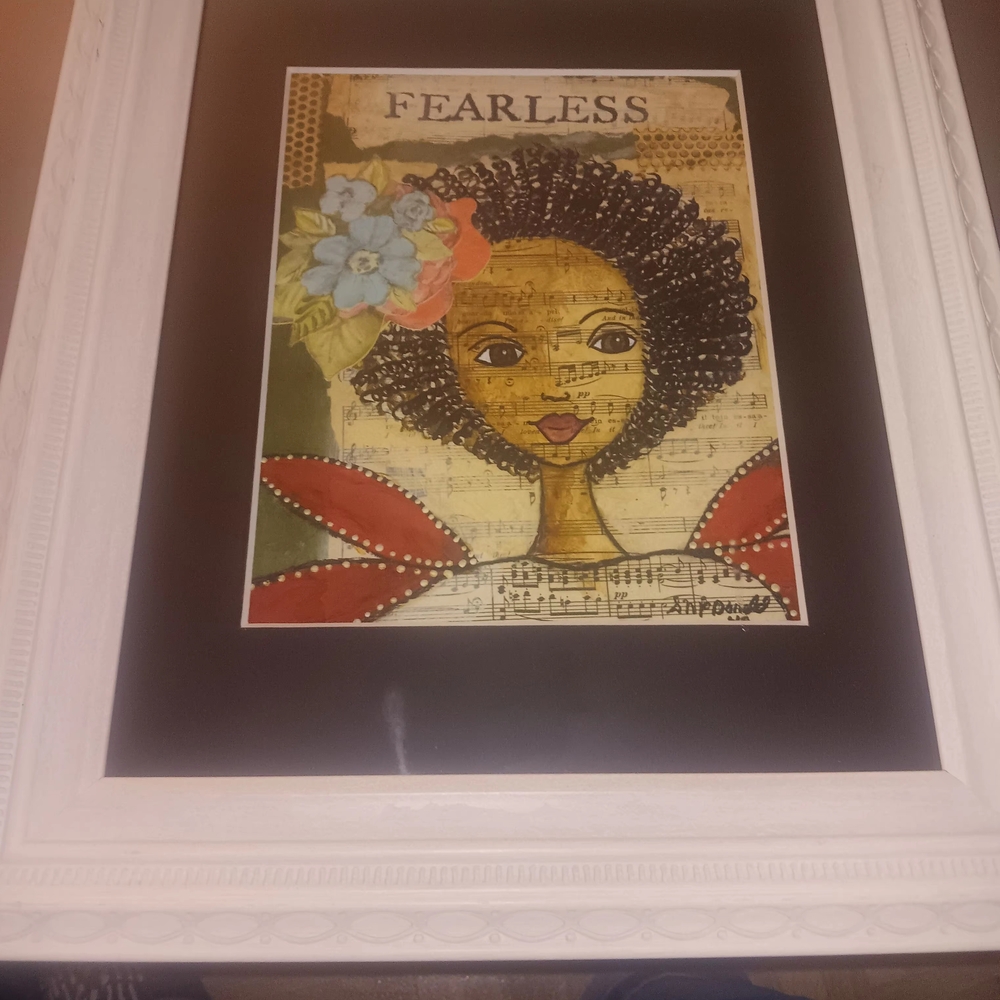 Fearless Art Print in White Frame